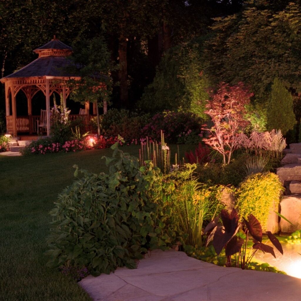 garden at night