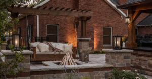 A beautiful stone patio